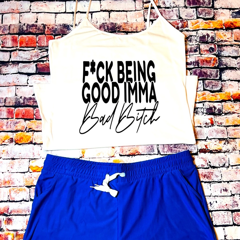 PLUS SIZE F BEING GOOD SPAGHETTI STRAP SHORT SET